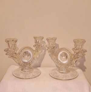 Vintage 1935 Duncan & Miller "First Love" Double Light Candlestick Holder